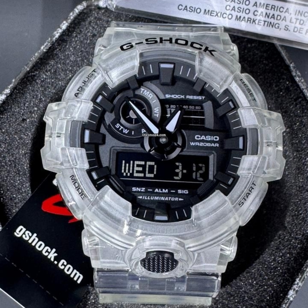 Casio G-Shock Clear and Black Digital Watch